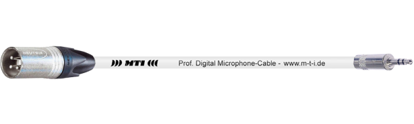 MTI Digital Micro-Cable, XLR-male 3p./Mini-Kl. 3p., 1,0 m weiß