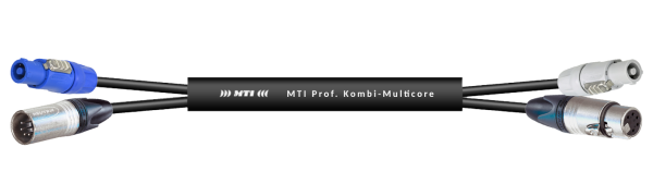 MTI Prof. Kombi-Core Powercon blau/grau, XLR-male/fem.5p., 2,0 m