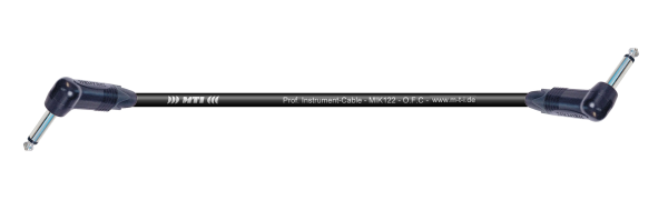 MTI Instr.-Cable TP7022, Neutrik 2x W.-Klinke 2pol. BAG, schwarz, 0,5 m