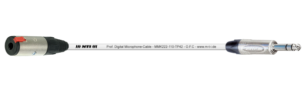 MTI Digital Micro-Cable, Kl.-Buchse/Klinke 3p., weiß, 3,0 m