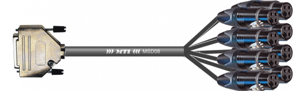 MTI First Class Analog-Loom, D-Sub-male 25p./XLR-fem. 3p., 8Ch., 6,0 m, GS