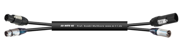 MTI Prof. DMX-Kombi-Core 1x Powercon TRUE1-TOP-IN/OUT XLR-fem./male, 50,0 m