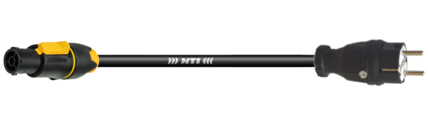 MTI-TITANEX Lastverlängerung, Schuko St. Gummi/PowerCon True1 TOP out, 3x 2,5mm²