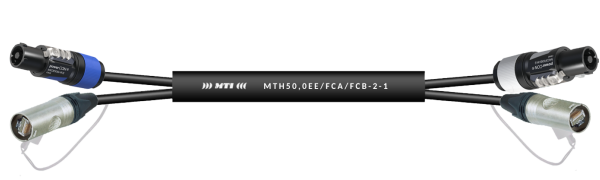 MTI CAT5/POWERCON-Multicore,2x Ethercon/1x Powercon FCA/FCB, 3x 2,5 mm², 50,0 m