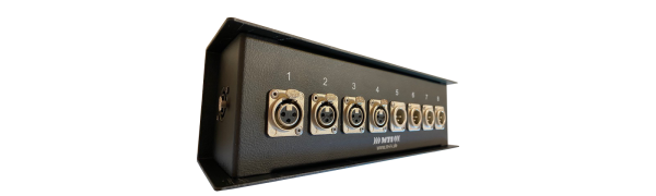 MTI ETHERNET/DMX-Splitbox 2x Neutrik CAT7 / 4x XLR-3p. fem./4x male, Link Out