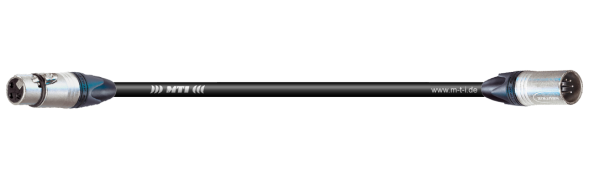 MTI Prof. DMX-Cable, XLR-fem. 3p./male 5pol., IP65/UL50E