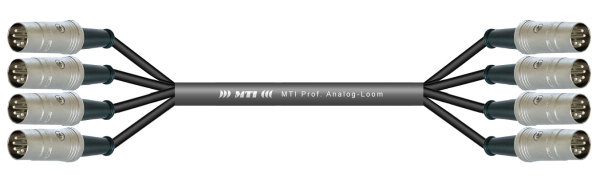 MTI MIDI Analog-Loom, DIN 5pol., 4Ch., 10,0 m