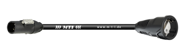 Lastverbindung, Schuko-Bu. Gummi IP20/True1-TOP Stecker 3x 2,5 mm², 1,0 m