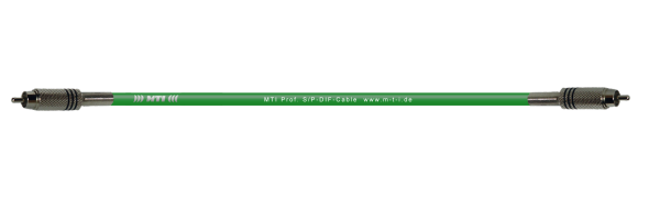 MTI S/PDIF-Cable, 2x Cinch-St. Chrom-Serie, grün, 1,5 m