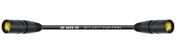 MTI CAT7-PUR-FRNC Ethernet-Kabel, Neutrik EtherCon schwarz, 1,0 m