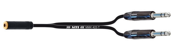 Y-Cable, Minikl.-Bu. 3p./ 2x Klinke 3p., 5,0 m