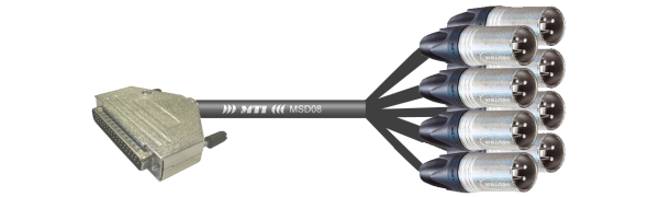 MTI Digital-Loom, D-Sub-male 37p./8x XLR3pol. male., DiGiCo, 0,6 m