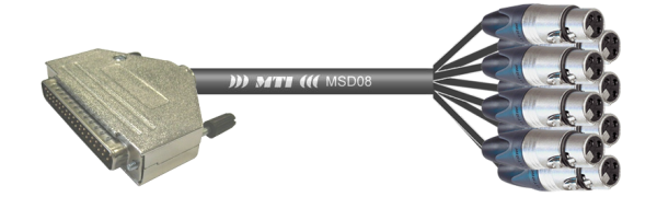 MTI Digital-Loom, D-Sub-male 37p./8x XLR3pol. female., DiGiCo, 0,6 m