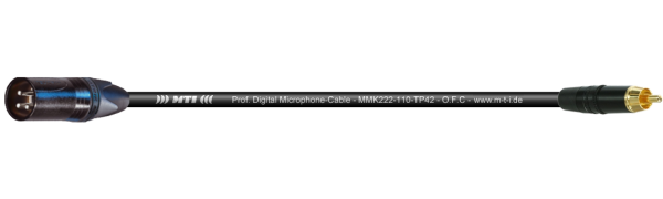 MTI Digital Micro-Cable, XLR-male 3p. sw./Cinch-gold, 1,5 m