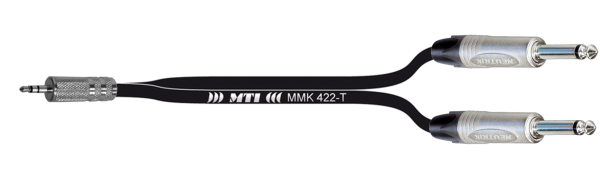 Y-Cable, Mini-Klinke 2p./ 2x Neutrik Klinke 2p., 5,0 m