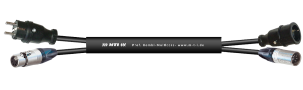 MTI Prof.1x DMX-Kombi-Core, Schukost. XLR-fem.5p., Schukobu. XLR-male 5p., 20,0 m