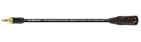 MTI Digital Micro-Cable, XLR-male 3p./Mini-Kl.3p., schwarz, 1,5 m