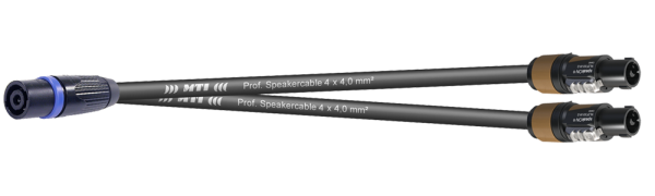 MTI LS-Breakout, 2x 2x2,5mm², Speakon, 1x 4p.fem. Metall sw./2x 2p. male, 0,7 m