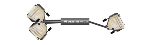 MTI Analog-Loom,1x auf 2x D-Sub 25p. male, 8Ch., breakout