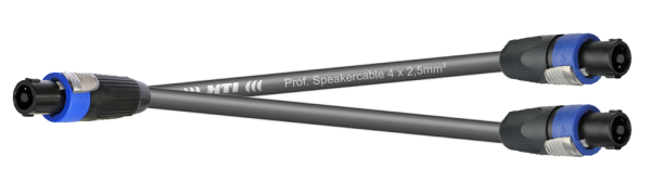 MTI LS-Y-Kanalsplit, 2x 4x2,5mm²,1x Speakon Metall, 2x 4p. male, 1,0 m