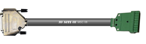 MTI Analog-Loom, D-Sub 25p. male/8x Euroblock 3p., 8Ch., 1,0 m