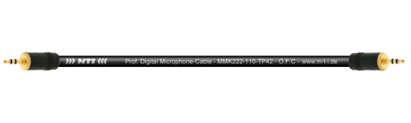 MTI Digital Micro-Cable, 2x Minikl. 3pol., schwarz