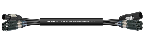 MTI Prof. DMX-Kombi-Core 1x Powercon TRUE1-IN/OUT 2x XLR-ConvertCon, 80,0 m