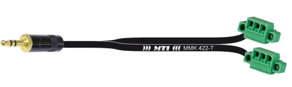 Breakout-Cable, Neutrik Mini-Kl. 3p./2x Euroblock 3p., sw. 1,0 m