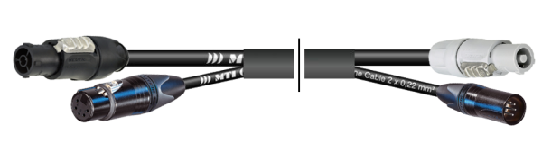 MTI DMX-Kombi-Core Powercon FCB/True1-TOP-F/XLR 5p.-fem./male