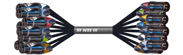 MTI First Class Analog-Loom, PUR, XLR-fem./male 3p. BAG, 8Ch., 5,0 m