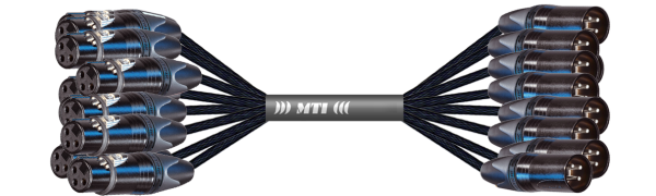 MTI First Class Analog-Loom, XLR-fem./male 3p. BAG, 8Ch. PUR, 10,0 m
