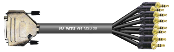 MTI Digital-Loom, D-Sub-male 25p./8x Mini-Klinken 3pol., TDAE, 7,0 m