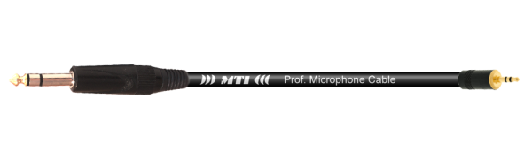 MTI Digital Micro-Cable, Klinke 6,3-3p./Mini-Kl. 3p., schwarz, 0,15 m