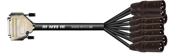 MTI Analog-Loom, 1x D-Sub 25p. fem./8x MTI-XLR-male 3p., 8Ch., 0,5 m