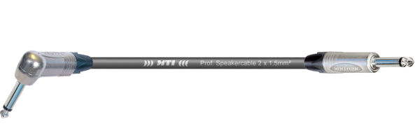 MTI Speakercable, 2x1,5mm², Neutrik winkel-Kl./Kl., 1,0 m