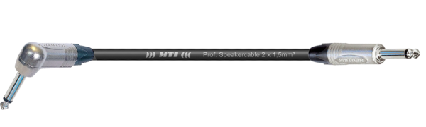 MTI Speakercable, 2x1,5mm², Neutrik winkel-Kl./Kl., 1,0 m