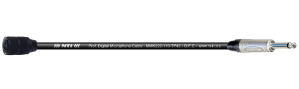 MTI Digital Micro-Cable, Kl.2pol./Kl.-Tuchel fem. 3p., 1,5 m