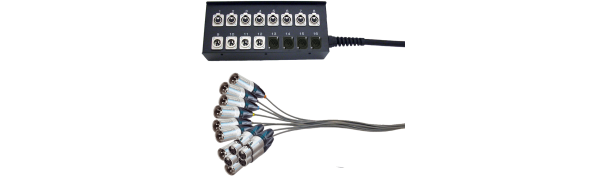 MTI Prof. Multicore-System 12Ch., Stagebox, Neutrik XLR-fem./male, 15,0 m