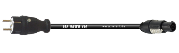 MTI TITANEX Lastverlängerung, Schuko St. Gummi/PowerCon True1-TOP, 3x 2,5mm², 20,0 m