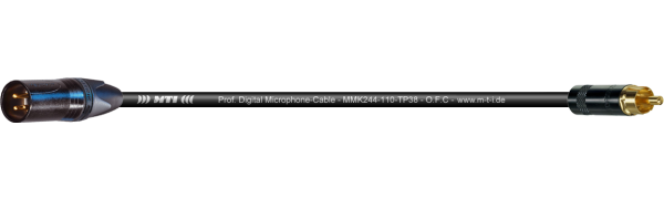 MTI Digital Micro-Cable TP13, Neutrik XLR-male 3p./ REAN RCA Cinch Goldkt., 5,0 m