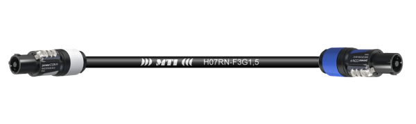 MTI-TITANEX Lastkabel, Powercon bl./gr., 3x 1,5mm²