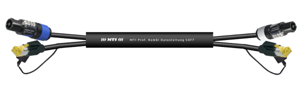 MTI Prof. Kombi-Core, 1x CAT7-RJ45 /1x Strom 3x 1,5 mm², 2,0 m 