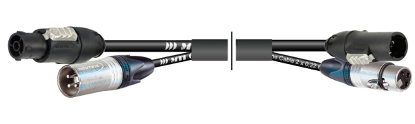 MTI Prof. Kombi-Core Powercon True1- FX/MX-W-TOP, XLR-male/fem.3p.