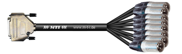 MTI Digital-Loom, D-Sub-male 25p./Neutrik XLR-male, AES/EBU, L-Acoustics, 2,0 m