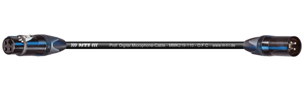 MTI Digital Micro-Cable, Neutrik XLR-fem./male 3p. schwarz, 2,0 m