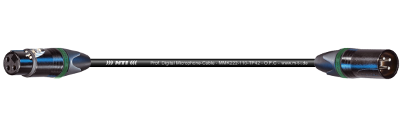 MTI Digital Micro-Cable, Neutrik XLR-fem./male 3p.sw.,XXR-5, 2,5 m