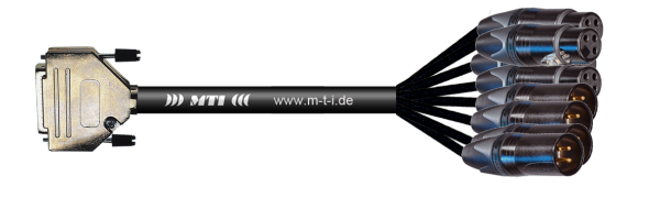MTI Digital-Loom, D-Sub-male 25p./XLR-fem./male, TDAE, Goldkontakte