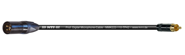 MTI Digital Micro-Cable, XLR-male 3p. sw. gold/Cinch-gold