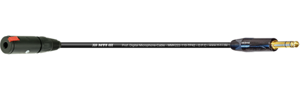 MTI Digital Micro-Cable, Kl.-Buchse/Klinke 3p. schwarz, Goldkte.