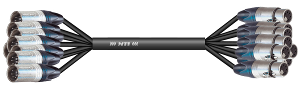 MTI First Class Analog-Loom, XLR-fem./male 5p., 8Ch., 20,0 m